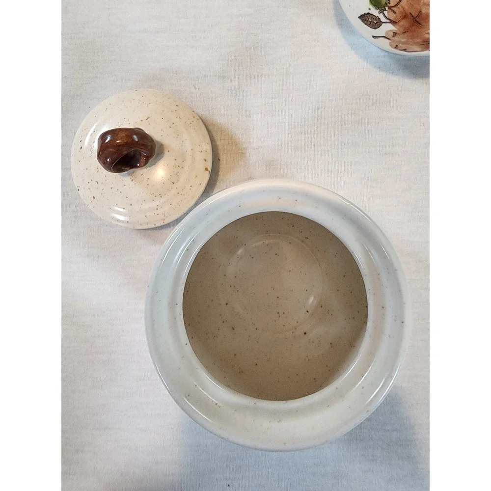 Metlox Poppytrail Woodland Gold Cream Sugar Set Vintage MCM Brown Cream Vintage